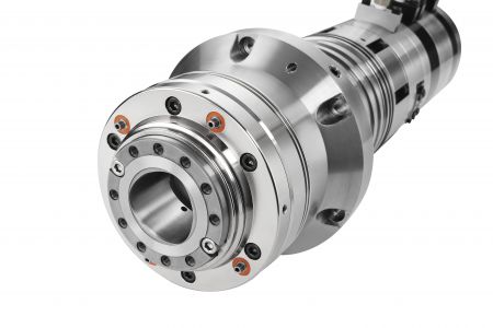 Frézovací a soustružnické vřeteno s pohonem přes kladku s průměrem pouzdra 190 - Frézovací a soustružnické vřeteno s pohonem přes kladku - průměr pouzdra 190.